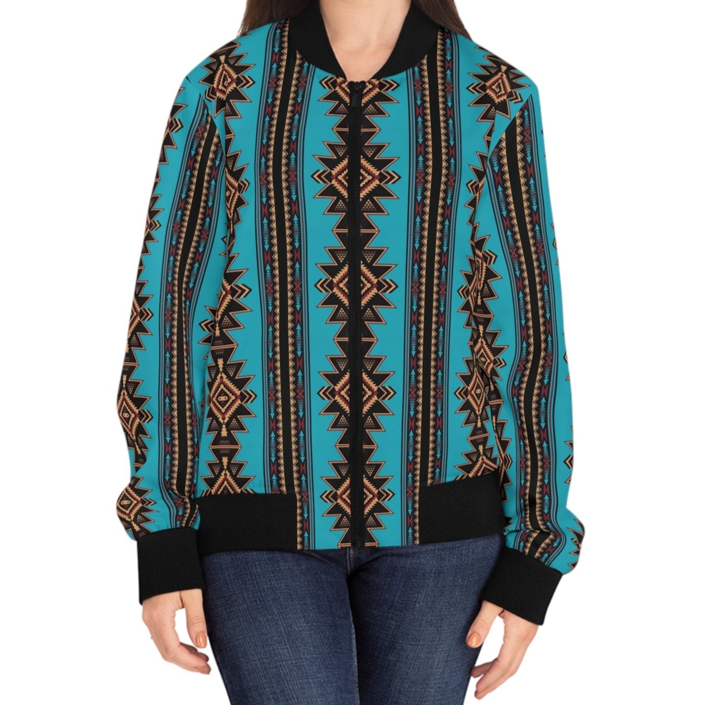 Women's Bomber Jacket - Navajo Echo